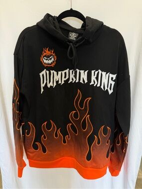 BOXLINCH Pumpkin King Black & Orange Hoodie Sweatshirt NIGHT BEFORE CHRISTMAS
